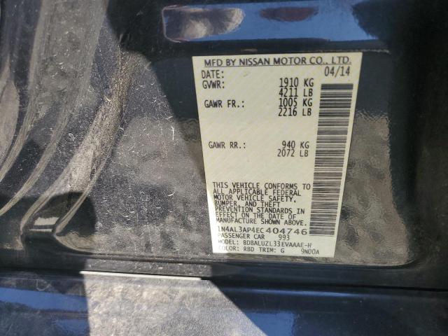 1N4AL3AP4EC404746 Nissan ALTIMA 2.5