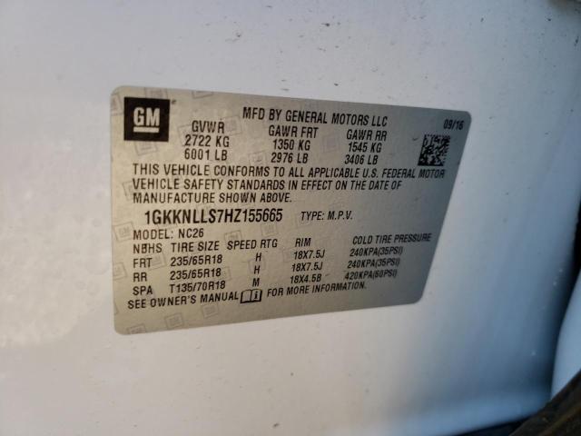 1GKKNLLS7HZ155665 GMC ACADIA SLE