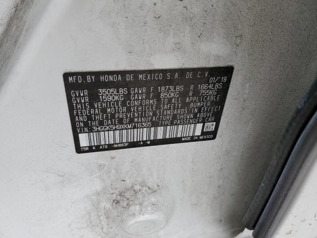 3HGGK5H9XKM716365 Honda Fit Exl