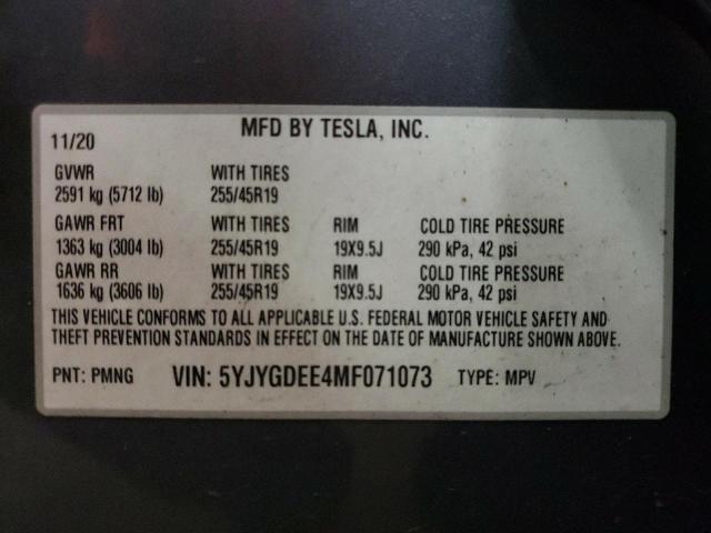 5YJYGDEE4MF071073 Tesla Model Y  12