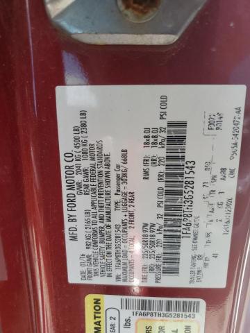 2016 FORD MUSTANG - 1FA6P8TH3G5281543