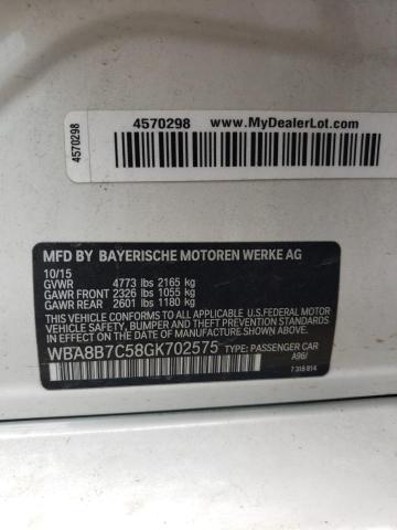 WBA8B7C58GK702575 | 2016 BMW 340 XI