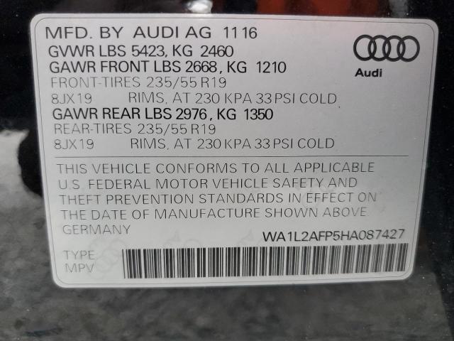 VIN WA1L2AFP5HA087427 2017 Audi Q5, Premium Plus no.12