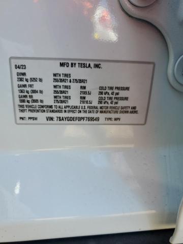 7SAYGDEF0PF769549 Tesla Model Y  10