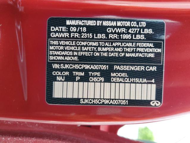 2019 INFINITI QX30 PURE - SJKCH5CP9KA007051