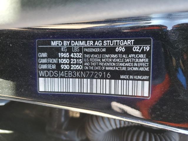 WDDSJ4EB3KN772916 Mercedes-Benz CLA 250