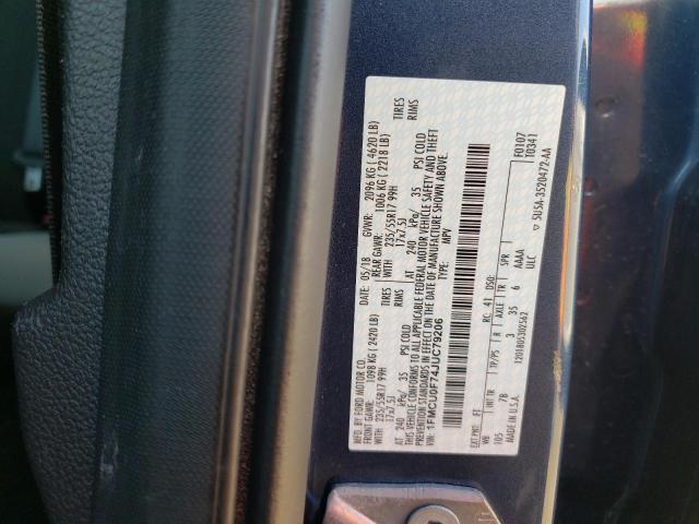 1FMCU0F74JUC79206 Ford ESCAPE S