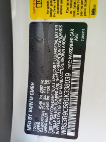 WBS3R9C58GK338039 BMW M4