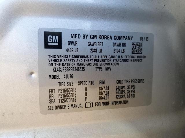 KL4CJFSB2FB246535 Buick Encore Convenience
