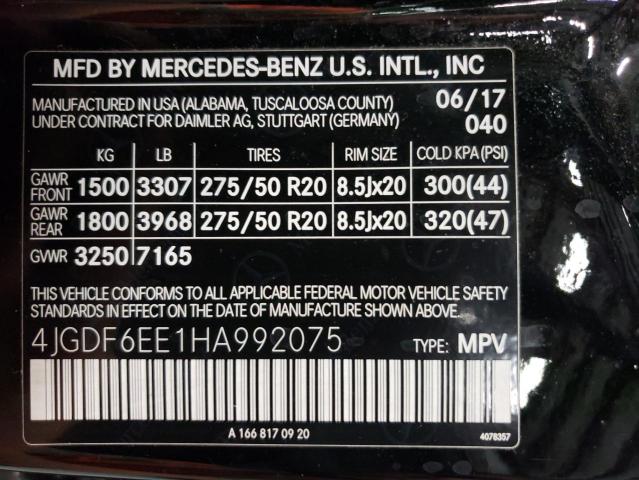 4JGDF6EE1HA992075 Mercedes-Benz Gls 450 4matic
