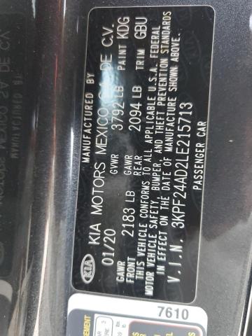 3KPF24AD2LE215713 KIA FORTE FE