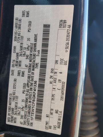 1FTEW1CF6GKF41336 Ford F150 Supercrew