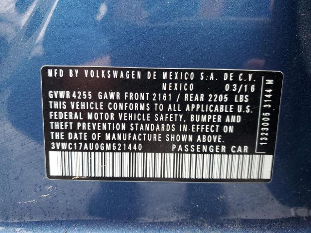 2016 VOLKSWAGEN GOLF SPORT - 3VWC17AU0GM521440