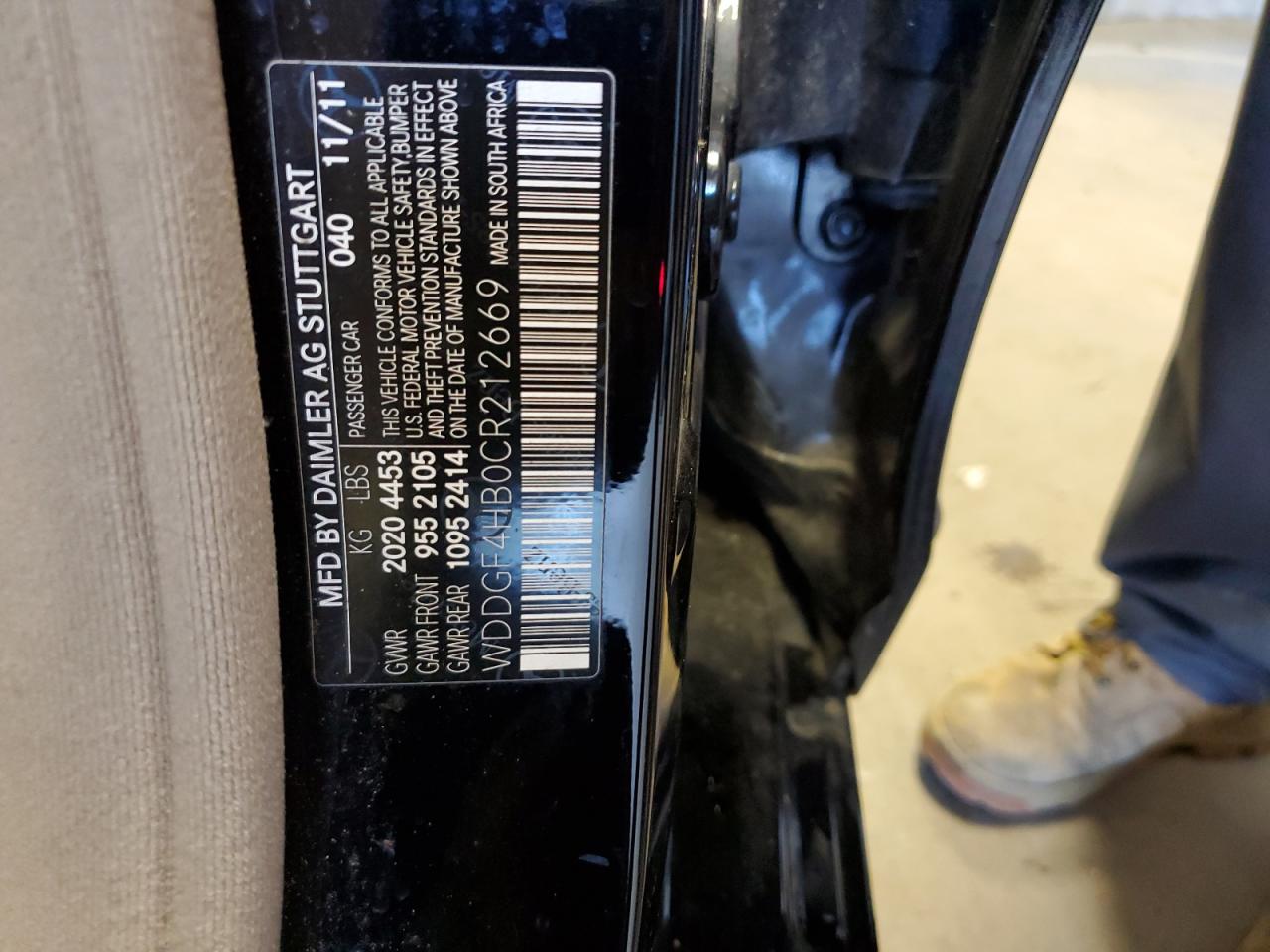 WDDGF4HB0CR212669 2012 Mercedes-Benz C 250