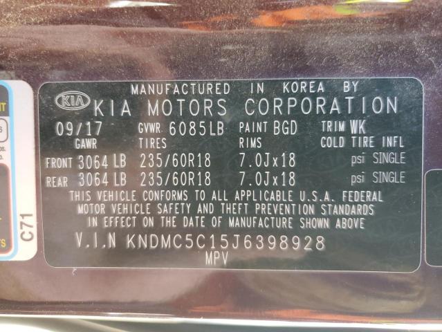 KNDMC5C15J6398928 KIA SEDONA EX