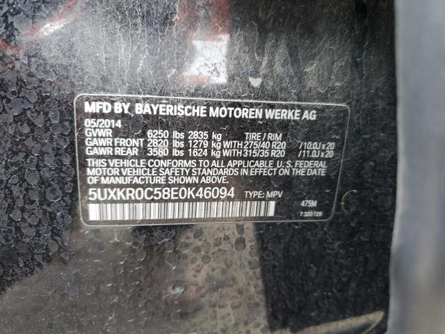 VIN 5UXKR0C58E0K46094 2014 BMW X5, Xdrive35I no.13