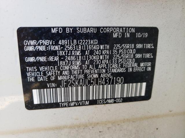 JF2SKAUC5LH437190 Subaru Forester Limited