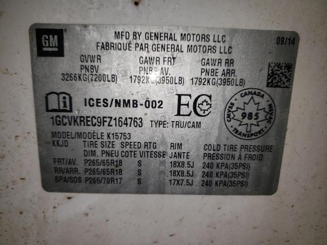 2015 CHEVROLET SILVERADO - 1GCVKREC9FZ164763