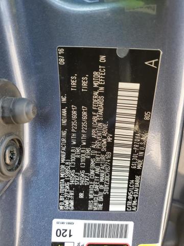 2017 TOYOTA SIENNA XLE - 5TDYZ3DC7HS774169