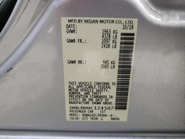 1N4BL4DVXKC124507 Nissan ALTIMA SV