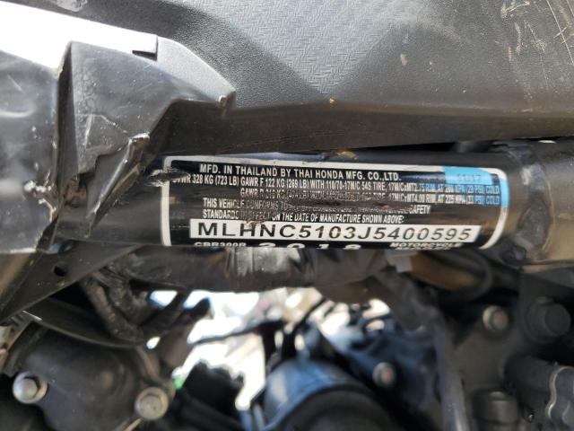 2018 HONDA CBR300 R MLHNC5103J5400595