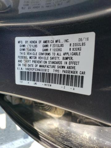 1HGCR2F53HA000812 Honda Accord Sport