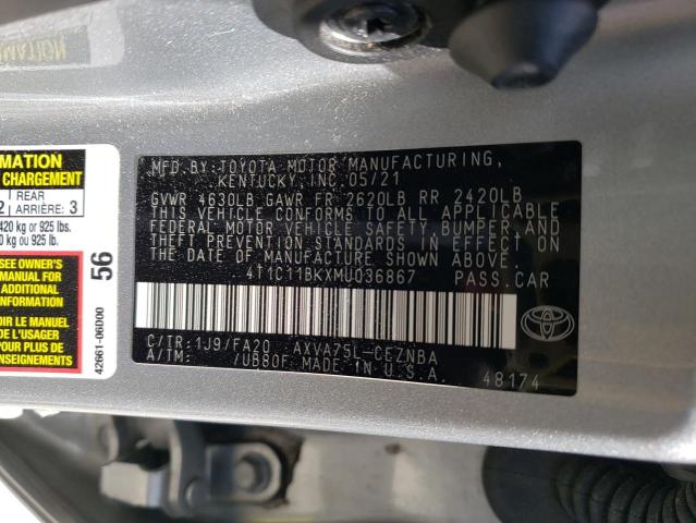 2021 TOYOTA CAMRY LE - 4T1C11BKXMU036867