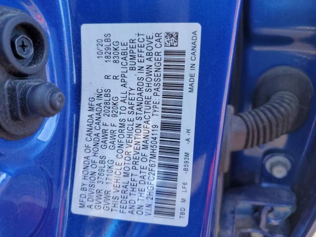 2021 HONDA CIVIC LX - 2HGFC2F67MH504119