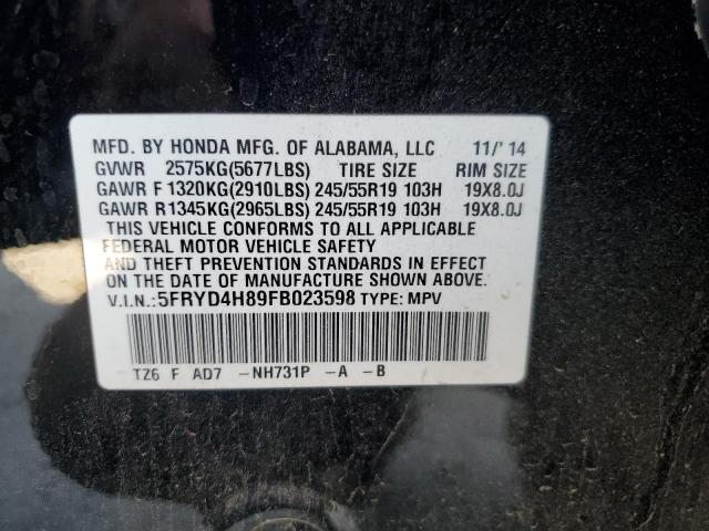 2015 ACURA MDX ADVANC - 5FRYD4H89FB023598