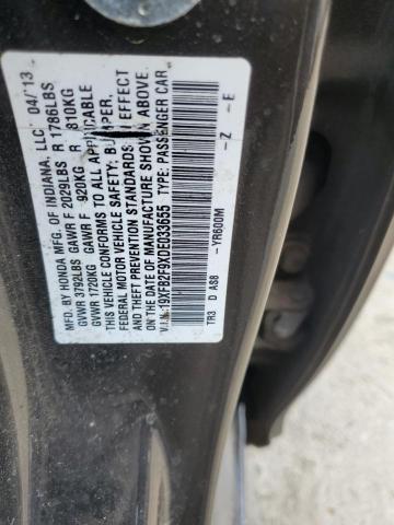 VIN 19XFB2F9XDE033655 2013 Honda Civic, Exl no.12