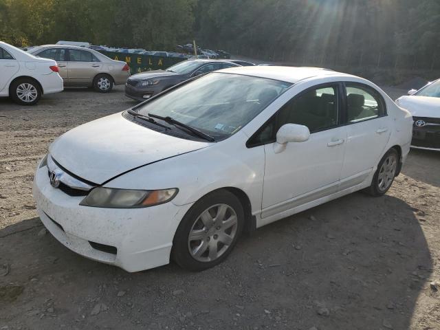 HONDA CIVIC LX 2010 white sedan 4d gas 2HGFA1F5XAH551258 photo #1