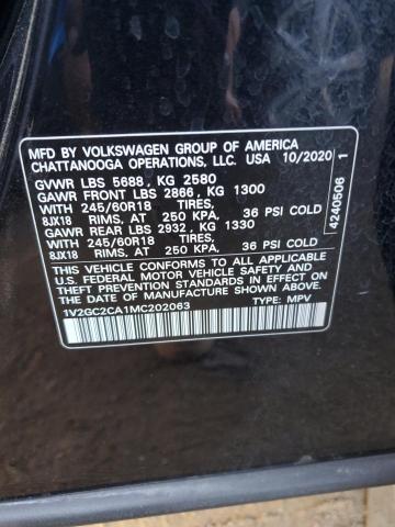 VIN 1V2GC2CA1MC202063 2021 VOLKSWAGEN ATLAS no.13