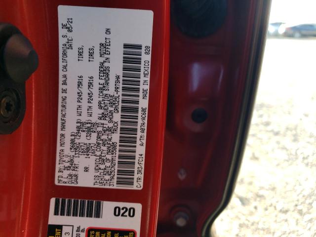 VIN 3TMAZ5CN2MM155005 2021 Toyota Tacoma, Double Cab no.12