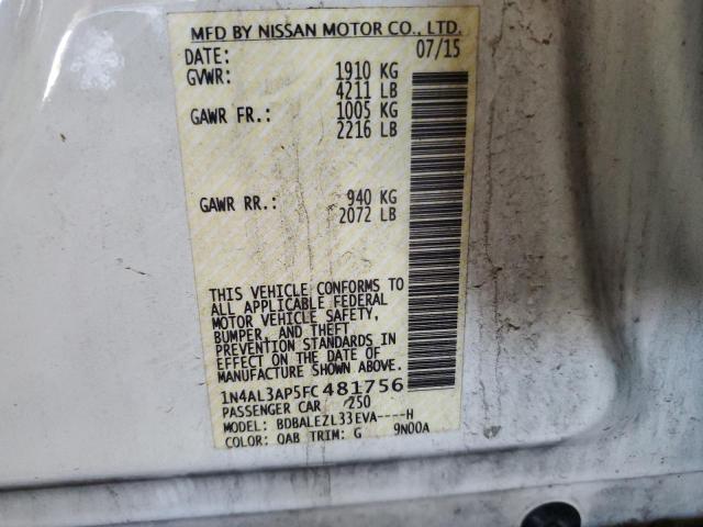 2015 NISSAN ALTIMA 2.5 - 1N4AL3AP5FC481756