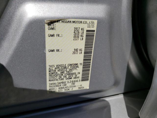 2016 NISSAN ALTIMA 2.5 - 1N4AL3AP8GC126663