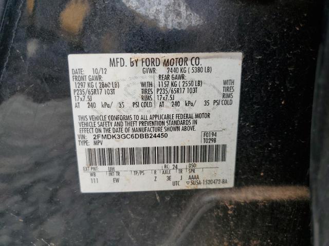 VIN 2FMDK3GC6DBB24450 2013 Ford Edge, SE no.13