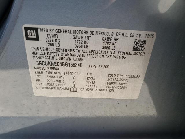 2016 CHEVROLET SILVERADO - 3GCUKNEC4GG156348