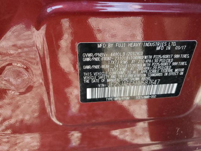 2017 SUBARU FORESTER 2 - JF2SJAEC5HH587647