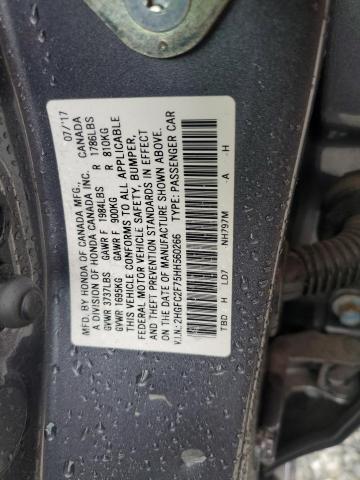 2017 HONDA CIVIC EX - 2HGFC2F75HH560266