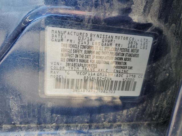 2018 NISSAN SENTRA S - 3N1AB7AP4JY281703