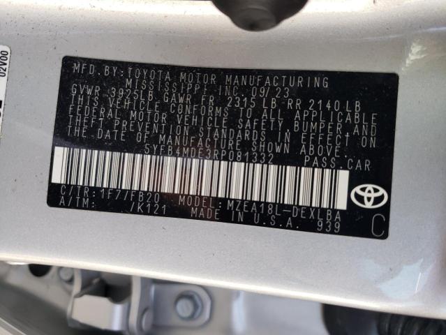 2024 TOYOTA COROLLA LE - 5YFB4MDE3RP081332