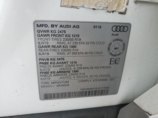 2018 AUDI Q5 PREMIUM - WA1BNAFY5J2117845
