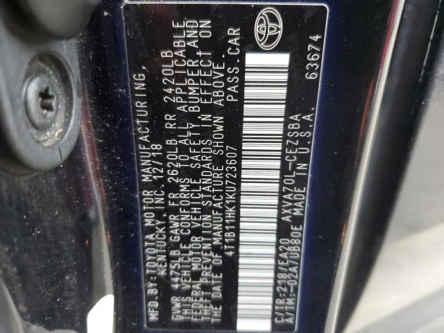 2019 TOYOTA CAMRY L - 4T1B11HK1KU723607