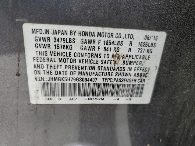 VIN JHMGK5H79GS004407 2016 Honda Fit, EX no.13