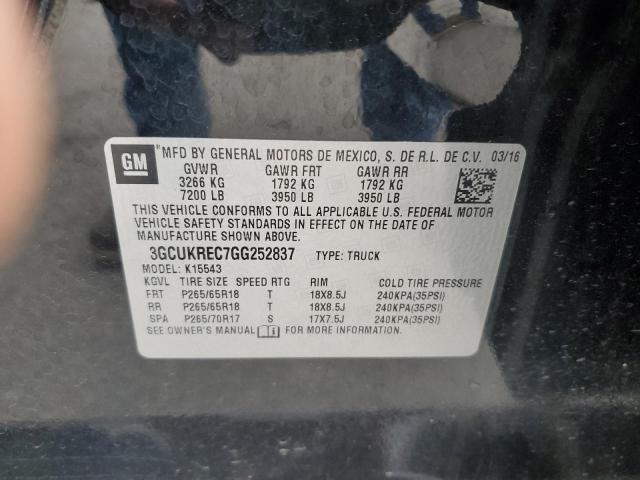 2016 CHEVROLET SILVERADO - 3GCUKREC7GG252837