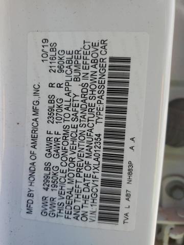 2020 HONDA ACCORD LX - 1HGCV1F1XLA012354