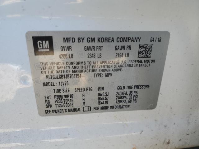 2018 CHEVROLET TRAX 1LT - KL7CJLSB1JB704754