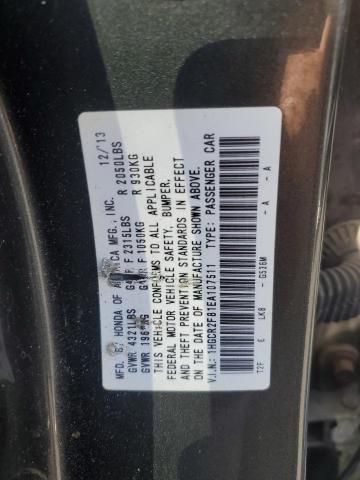 VIN 1HGCR2F81EA107511 2014 Honda Accord, Exl no.13