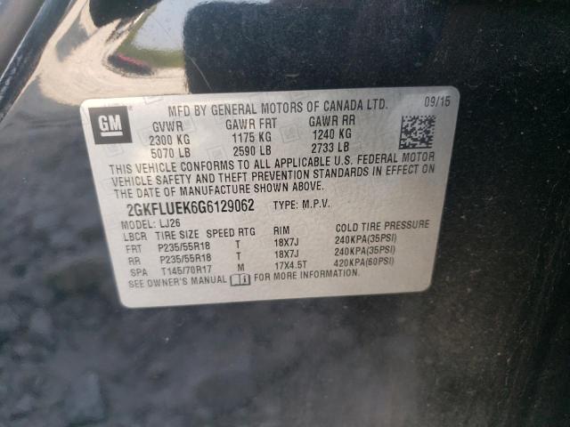 VIN 2GKFLUEK6G6129062 2016 GMC Terrain, Slt no.13