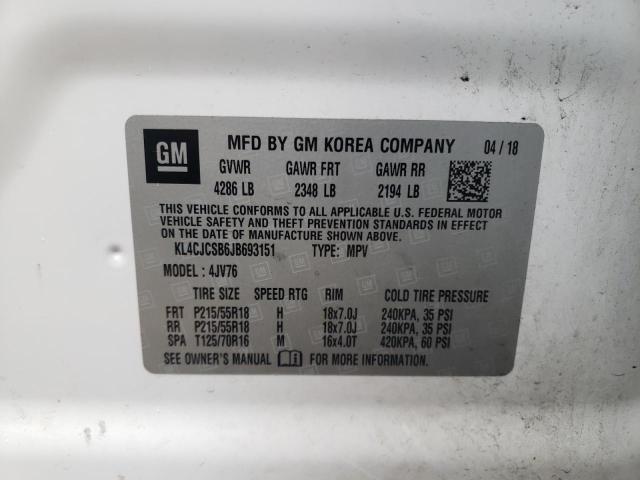 2018 BUICK ENCORE ESS - KL4CJCSB6JB693151
